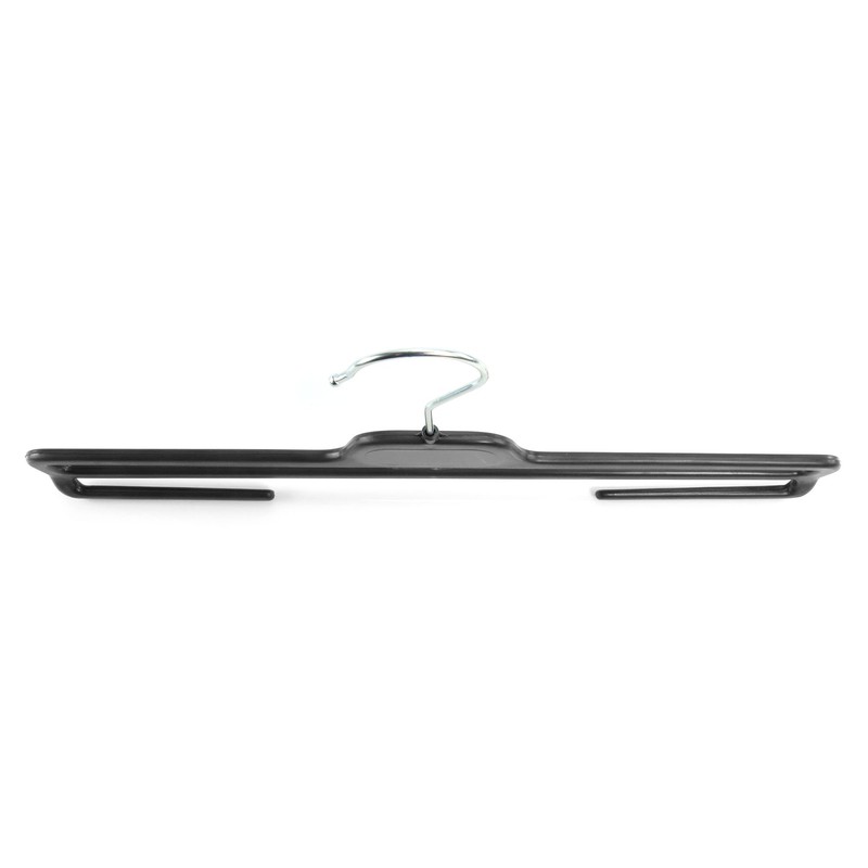 Hangerworld 10 Black Strong Plastic Trouser Bar Hangers 34cm Coat