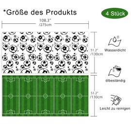Football Tablecloth, Football Birthday Decoration, Table Decoration, Soccer Sports Party Tablecloth, Table Cloth for Football Birthday Decoration, Boy, Football Events Party, Children's Party