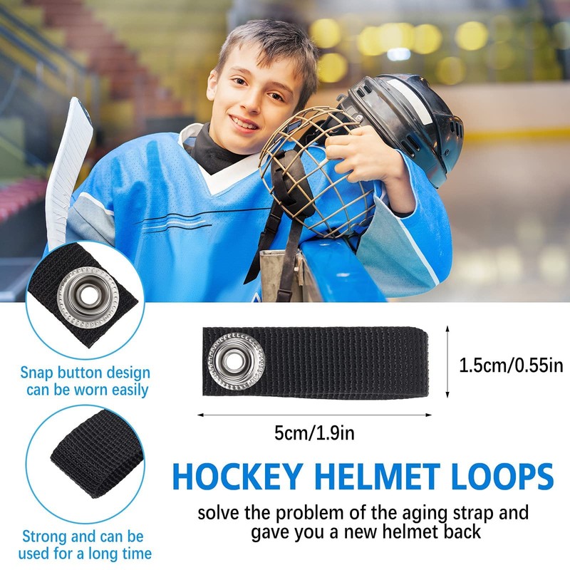 Shappy Hockey Helmet Chin Strap Detachable Helmet Loops Hockey Sports
