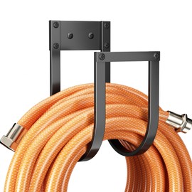 Garden Hose Holder Wall Mount - Metal Water Hose Hanger for Outside, Durable Hose Hook for Garden, Garage, or Yard Storage