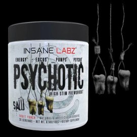 Suplemento en polvo Insane Labz Cafeína sabor ponche de frutas x 188g