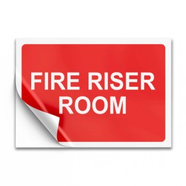 Fire Riser Room Sticker - 7x10 Vinyl Fire Extinguisher Inside Sticker - Waterproof Fire Sprinkler Riser Room Sign - Fire Extinguisher Wall Signs