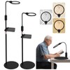 30X 10X Large Floor Magnifying Glass with Light and Stand,