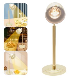 Commercial Food Heat Lamp, 250W Infrared Heating Bulb for Food, Food Service Heating Warmer Light, Portable Food Heating Lamp for Restaurant, Buffet, Parties, Wedding, Up to 140℉, Gold