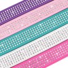 HOOTMALL Rhinestones Dog Collars-2" Wide Crystal Diamonds Studded PU Leather