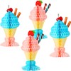 Outus 4 Pcs Ice Cream Honeycomb Centerpiece Sundae Table Centerpiece