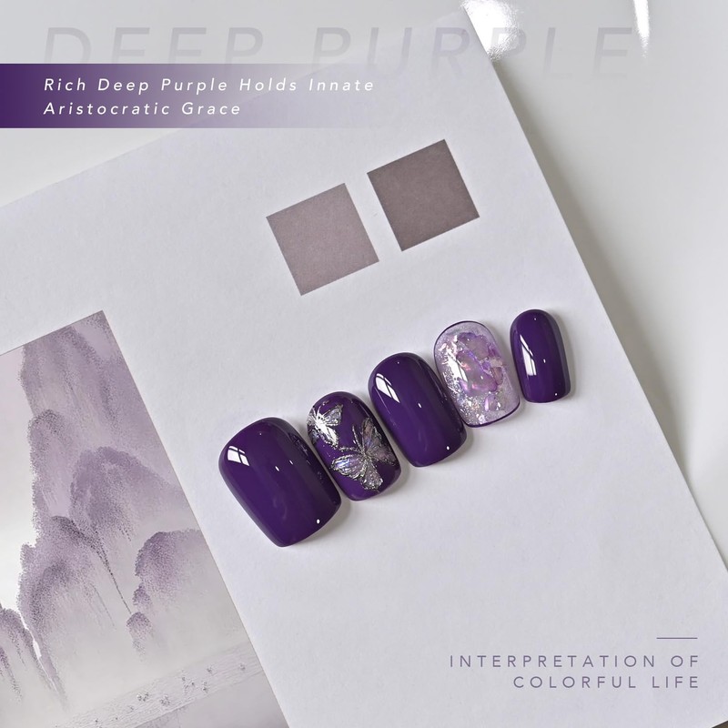 Purple Gel Nail Polish, 16ml, 4596 Deep Purple