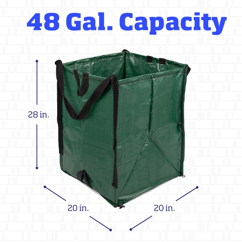 DURASACK Heavy Duty Home and Yard Bags 48-Gallon Reusable Self-Standing