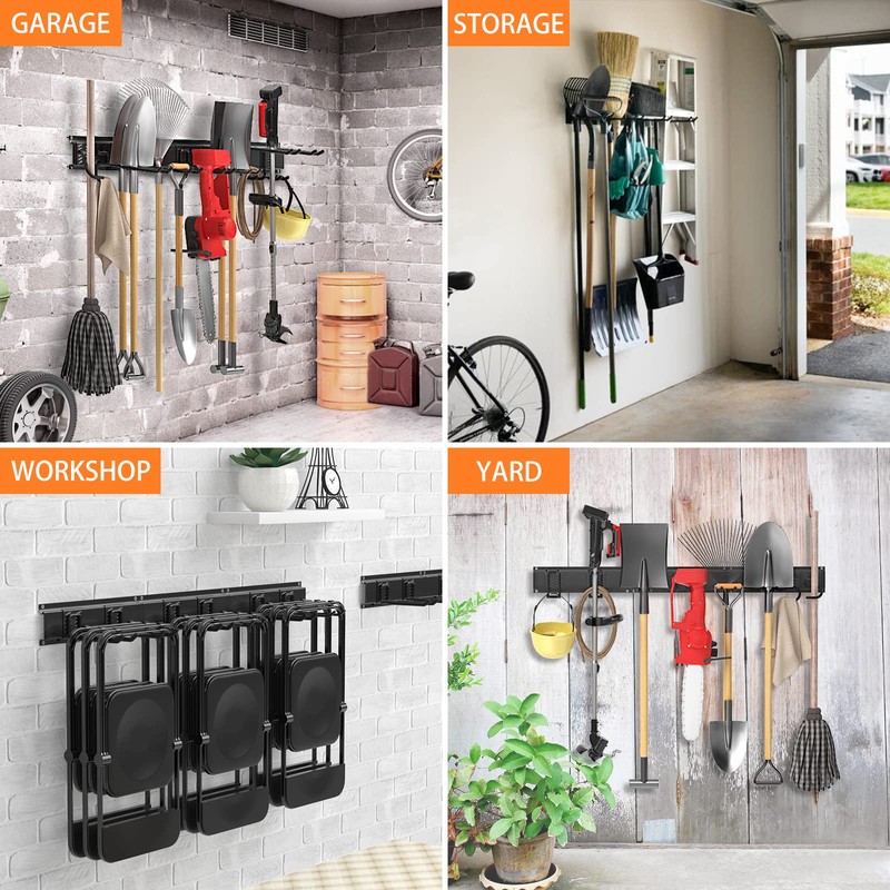 Ailadl Garage Tool Organizer Wall Mount, Yard Garden Tool Organizer,