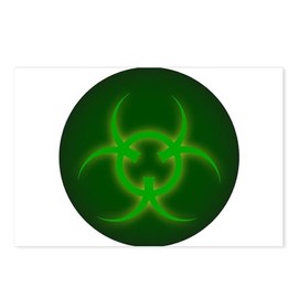 CafePress Bio Hazard Sign Postcards (Package of 8), 6"x4" Printed Note Card