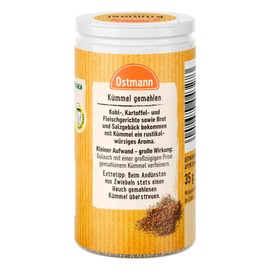 Ostmann Spices - Cumin Ground | Spicy Aroma for Cabbage, Potato and Meat Dishes | 35 g in a Shaker Tin