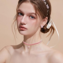 Heveer Choker Collar Layered Adjustable Collar Women's Jewellery for Girls Gothic Choker Necklace, Velvet