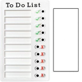 Sinikorya Chore Chart for Adults, to Do Board, to Do List and Cleaning Schedule and Checklist 7.9" x 4.7" x 0.25" with an Erasable Whiteboard Paper, an Erasable Pen (White)