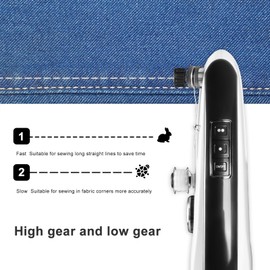 Handheld Sewing Machine, Easy to Use Portable Electric Mini Sewing Machines for Beginners with Two Speeds, with Complete Accessories Kit, Suitable for Home, Travel and DIY