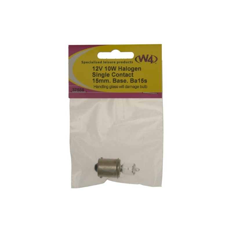 W4 BA15S 12V 10W Halogen Bulb - Transparent