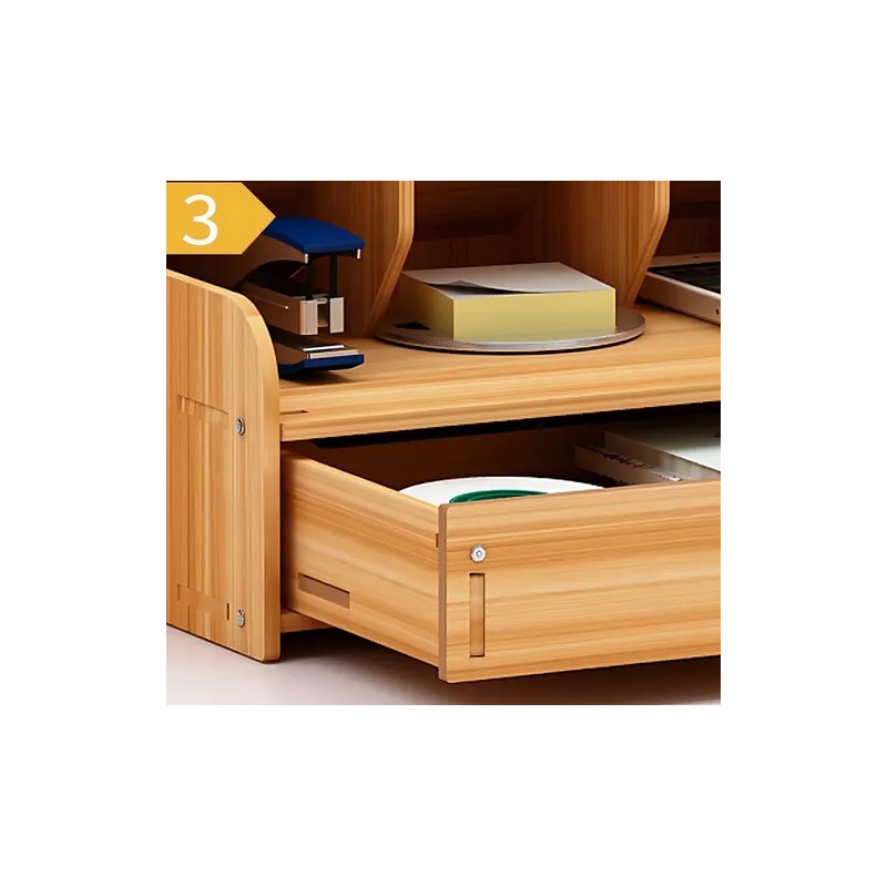 Organizador De Escritorio Madera Oficina Con Cajonera