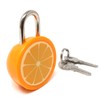 Honbay Cute Orange Fruit Padlock Mini Padlock Lock with Keys