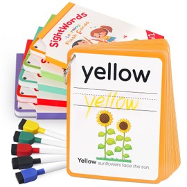 DEGIDEGI Big Size Sight Words Flash Cards Kindergarten, 250 Dolch Sight Words Game with 5 Levels, Preschool Toddler Flash Card for Writing Reading Spelling Game, Educational Learning Toy for Kid Age 3