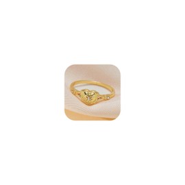 Heart Rings Love Ring Gold Engagement Wedding Chunky Rings Jewelry Accessories Anniversary Birthday Gifts for Women