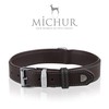 MICHUR Classica Leather Dog Collar, Brown Leather, Available in Various