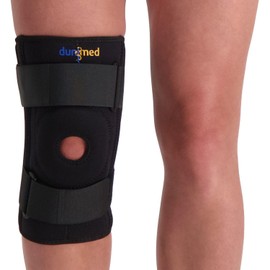 Dunimed Knee Support with Spring Steel Struts - Knee Support - Sports Knee Support for Running, Jogging or Fitness - Can be Worn Right and Left