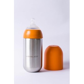 Lion & Lady 18/8 Stainelss Steel Baby Bottle - 350ml (Burnt Orange)