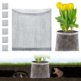 Aulock 1 Gallon Plant Root Protector for Gopher Voles Moles, 6 Pack Stainless Steel Guard Baskets Cages