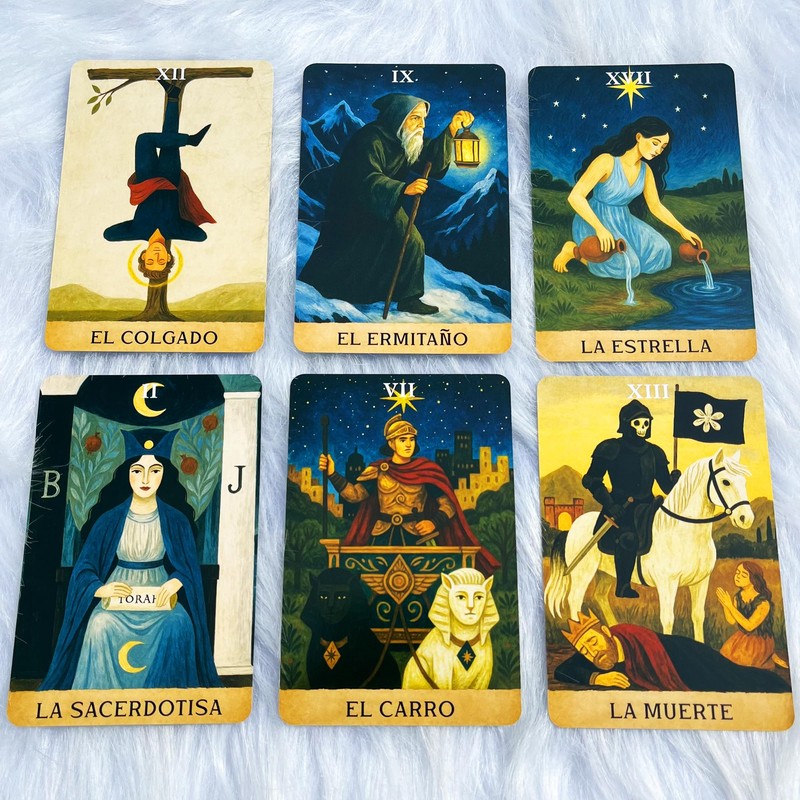 soulme 78Tarot Cards Deck for Beginners, Baraja de Tarot española,