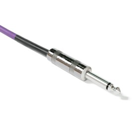 ExcelValley - 1 Piece - Guitar Instrument Mono Patch Cables Lead 6.35mm 1/4" Straight/Straight [Purple | 300 cm - 118.11"]