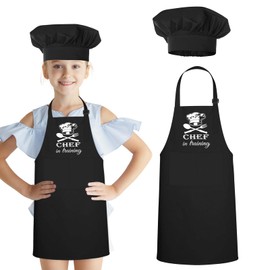 Pasonly Kids Apron and Chef Hat Set