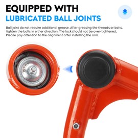 Front Upper Control Arms w/Ball Joints Lift 2-4" for Toyota Tundra 2007-2023, Toyota Sequoia 2008-2023, Adjustable Suspension Kit