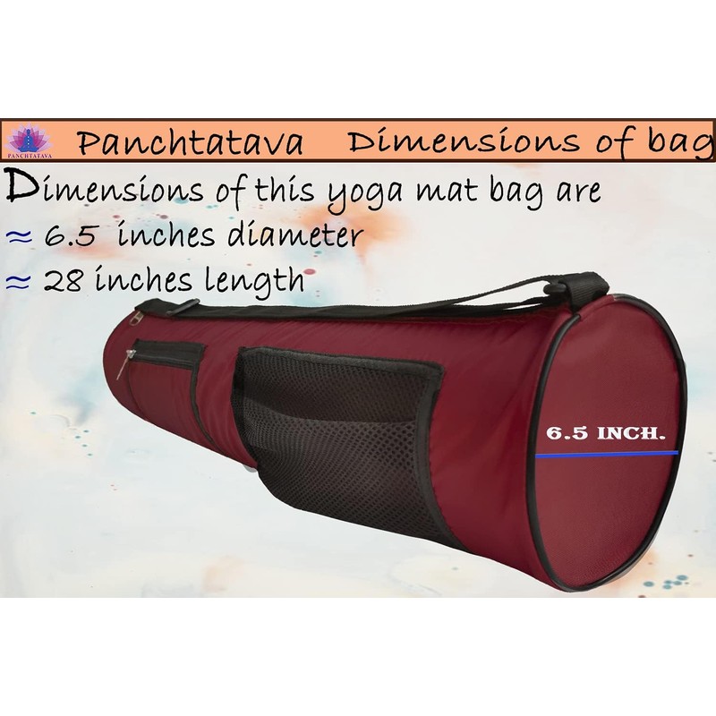 Premium Waterproof Yoga Mat Gym Bag with Zipper, Pockets and