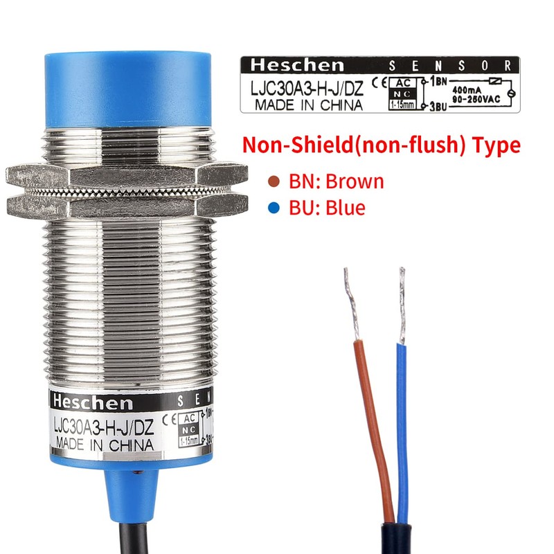 Heschen Capacitive Proximity Sensor LJC30A3-H-J/DZ 1-15mm 90-250VAC 400mA Normally Closed