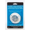 Knape & Vogt Closet Pole Socket White 1-3/8" Dia.