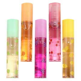 Healeved 5pcs Fruit-flavored Lip Glosses Moisturizing Lipsticks Transparent Lips Pomades