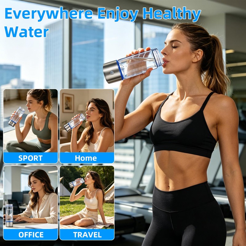 Hydrogen Water Bottle Generator -Portable Hydrogen Water, Rechargeable Hydrogen Rich
