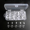 Mingzhe 200pcs Aluminum Crimp Sleeves Connector Kit 5 Sizes Double
