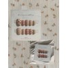 Gingham cherry handmade nail tips / 깅엄체리 수제네일팁