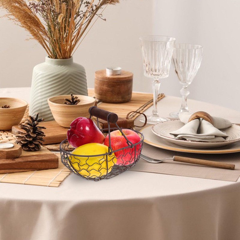 Baluue Wire Egg Basket, Chicken Egg Basket for Kitchen Egg