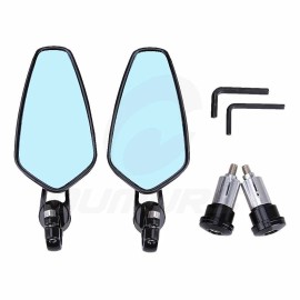 OUMURS Motorcycle 7/8" 22mm Handle Bar End Mirrors For For Suzuki GSXR 1000 750 600 250