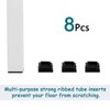 sourcingmap 8pcs Plastic Square 30 x 30mm Ribbed Tube Inserts