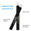 Pearl White Eyeshadow Stick, Shimmering Glitter Eyeshadows Metallic Highlight Pencil