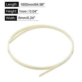 sourcing map Plastic Binding Purfling Strip 1650x6x1mm Guitar Binding Edge Trim for Acoustic Classical Guitar Parts Accessories Beige