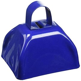 Rhode Island Novelty Blue Metal Cowbells, One Dozen per Order