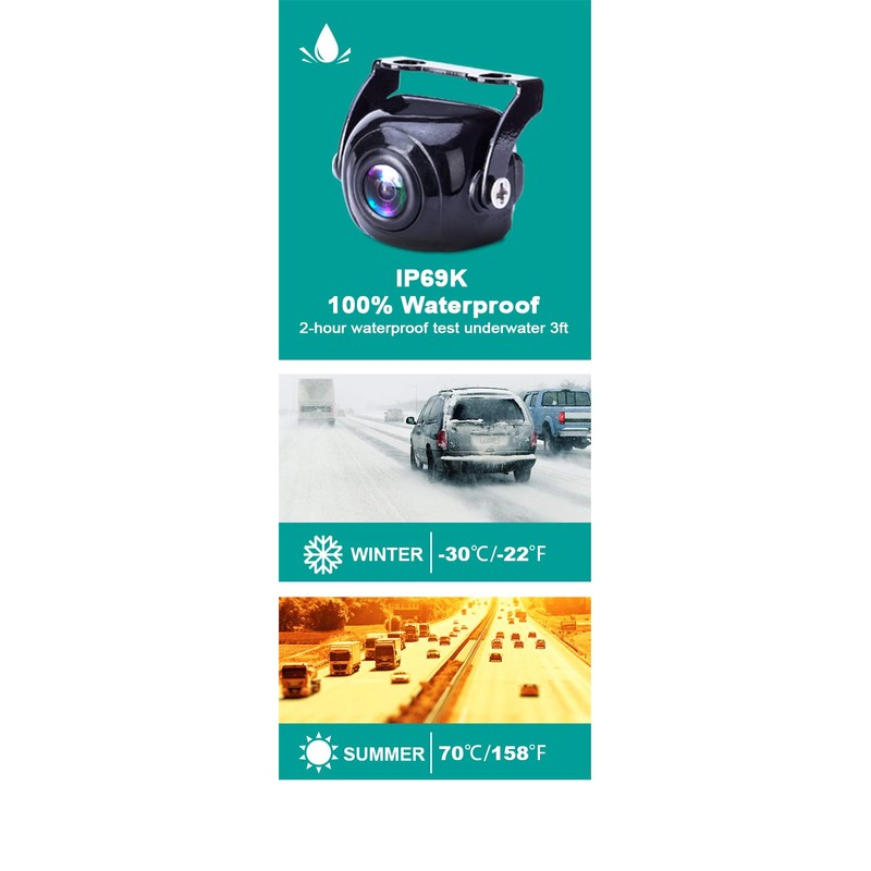 RVTXRX Wireless Backup Camera, 4.3 inch Monitor and 149° Wide