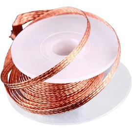 Gold Desoldering Wire, Desoldering Wires Braid Soldering Wick Cord Flux Repair Tool for Soldering and Desoldering Work Solder, Fluxes and Pastes (2.0mmx1.5m)