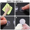 TEHAUX Double Sided Suction Cups 10pcs Clear Silicone Bumpers Heavy