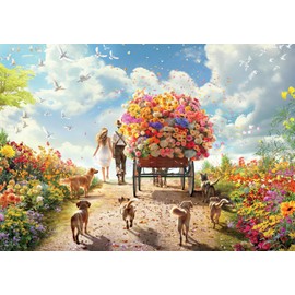 Buffalo Games - Angelo Bonito - Country Life- Wildflower Harvest - 500 Piece Jigsaw Puzzle for Adults Challenging Puzzle Perfect for Game Nights - Finished Puzzle Size is 21.25 x 15.00