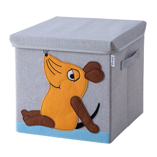 LIFENEY Meets Die Mouse Storage Box with Lid for Children - Box with the Iconic Mouse for Storing Toys - 30 x 30 x 30 cm Suitable for Classic Cube Shelves