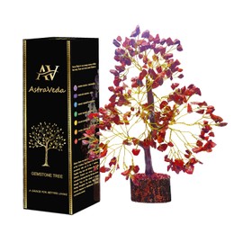 AstraVeda Red Jasper Tree of Life, Feng Shui Crystal Tree, Positive Energy Meditation Gift, 300 Bead